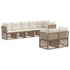 vidaXL Gartensofa-set 8 pcs Beige Poly-Rattan