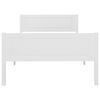 vidaXL Massivholzbett Weiß Kiefer 90x200 cm