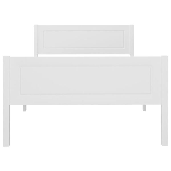 vidaXL Massivholzbett Weiß Kiefer 90x200 cm