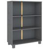 vidaXL B&uuml;cherschrank HAMAR Dunkelgrau 85x35x112 cm Massivholz Kiefer