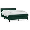 vidaXL Boxspringbett mit Matratze Dunkelgr&uuml;n 160x210 cm Samt
