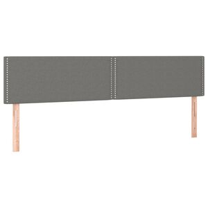 vidaXL Kopfteile Dunkelgrau 200x5x78/88 cm Stoff