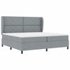 vidaXL Boxspringbett mit Matratze Hellgrau 200 x 200 cm Stoff
