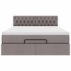 vidaXL Ottoman-Bett mit Matratze Taupe 140x190 cm Stoff