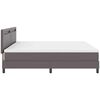 vidaXL Boxspringbett mit Matratze Grau 200 x 200 cm Kunstleder