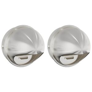 vidaXL L&uuml;ftungsgitter 2 stk. Silber 200 mm Edelstahl