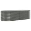 vidaXL Hochbeet Verzinkter Stahl 249x100x68 cm Grau