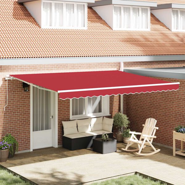vidaXL Markisen-Ersatzstoff Rot 450 x 350 cm Segeltuch