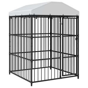 vidaXL Outdoor-Hundezwinger mit &Uuml;berdachung 150 x 150 x 200 cm