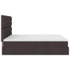 vidaXL Ottoman-Bett mit Matratze Dunkelbraun 180x200 cm Stoff