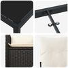 vidaXL Garten Essgruppe mit Kissen 7 pcs Schwarz Poly Rattan