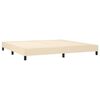 vidaXL Boxspringbett mit Matratze & LED Creme 200x200 cm Stoff