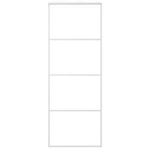 vidaXL Schiebetür ESG-Glas und Aluminium 76x205 cm Weiß