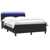 vidaXL Boxspringbett mit Matratze & LED Schwarz 140x210 cm Samt