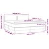 vidaXL Boxspringbett mit Matratze Dunkelblau 160x200 cm Samt