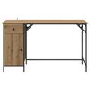 vidaXL Computertisch Artisan-Eiche 131 x 48 x 75 cm Holzwerkstoff