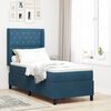 vidaXL Boxspringbett mit Matratze mit LED Blau 80 x 200 cm Samt