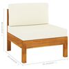 vidaXL 10-tlg. Garten-Lounge-Set mit Kissen 100x60 cm Akazienholz