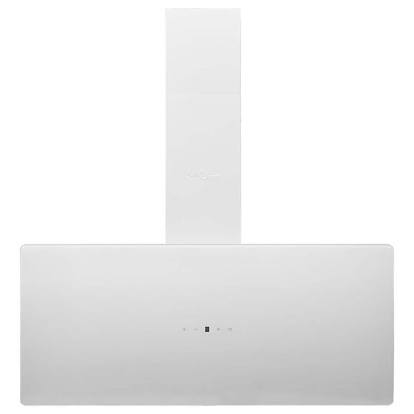 vidaXL Dunstabzugshaube 90 cm Stahl und Hartglas Wei&szlig;