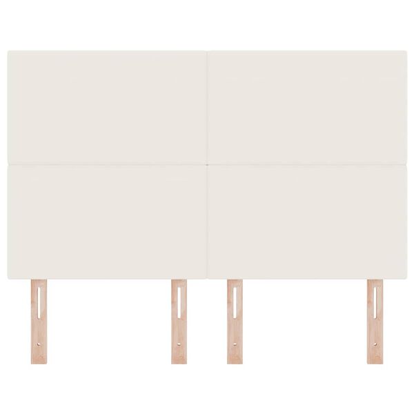 vidaXL Kopfteil mit Kopfteil Creme 144 cm Kunstleder