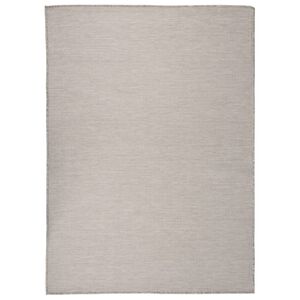 vidaXL Outdoor-Teppich Flachgewebe 200x280 cm Hellgrau