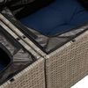 vidaXL 9-teiliges Gartensofa-Set mit Kissen, grau, Polyrattan