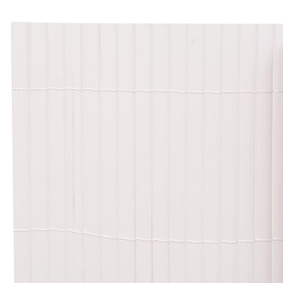 vidaXL Gartenzaun Doppelseitig 110x500 cm Weiß