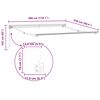 vidaXL Einziehbare Markise Creme 300 x 250 cm Polyester und Metall