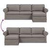 vidaXL Sofa Taupe Gesamtabmessungen: 245 x 138 x 80 cm (B x T x H)