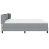 vidaXL Boxspringbett mit Matratze Hellgrau 200 x 200 cm Stoff