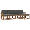 vidaXL Outdoor-Sofagarnitur 5 stk. Natur und Anthrazit