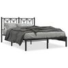 vidaXL Bettgestell mit Kopfteil Metall Schwarz 135x190 cm