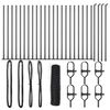 vidaXL Sechseckzaun mit Betonsockel 50 x 0,8 m PVC-beschichteter Stahl
