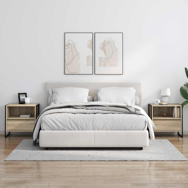 vidaXL Nachttisch Sonoma 50 x 39,5 x 50 cm Holzwerkstoff