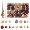 vidaXL Weihnachtskugelset 111 stk. Champagner und Braun 6 cm
