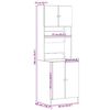 vidaXL Küchenschrank Grau Sonoma 60x50x180 cm Holzwerkstoff