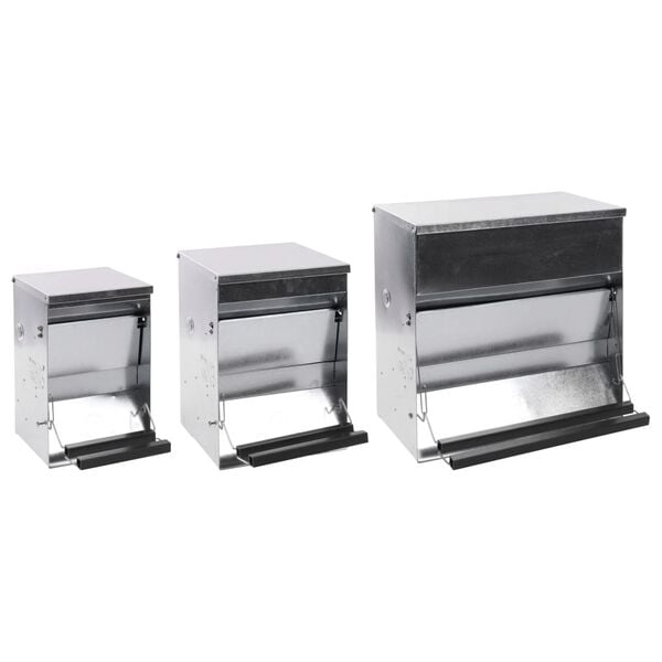 FLAMINGO H&uuml;hner-Futterautomat mit Tritt Timo 12 kg