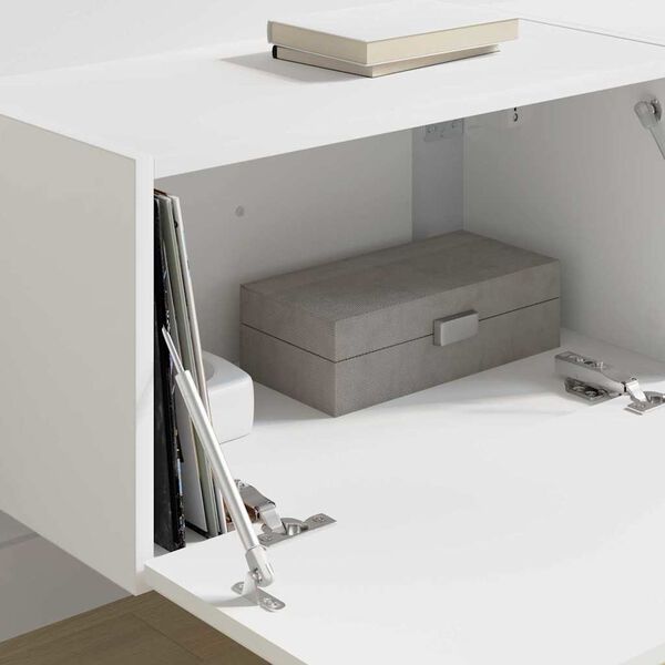 vidaXL TV-Wandschrank 2 pcs Wei&szlig; 60 x 31 x 29,5 cm Holzwerkstoff