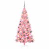 vidaXL Weihnachtsbaum mit 300 LEDs mit St&auml;nder Rosa 180 cm PVC