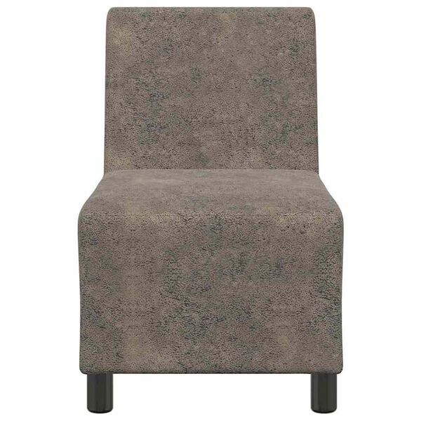 vidaXL Modulares Sofa ohne Armlehnen Dunkelgrau 55 cm Wildlederimitat