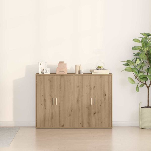 vidaXL Sideboard 2 pcs Artisan-Eiche 60 x 31 x 84 cm Holzwerkstoff