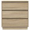 vidaXL Nachttisch Sonoma-Eiche 71 x 34,5 x 75 cm Holzwerkstoff