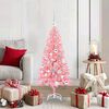 vidaXL Weihnachtsbaum mit 150 LEDs mit Ständer Rosa 120 cm PVC