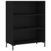 vidaXL Highboard Schwarz 69,5x34x180 cm Holzwerkstoff