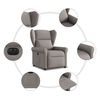 vidaXL Relaxsessel Elektrisch Taupe Stoff