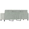 vidaXL 3-Sitzer-Sofa Hellgrau 180 cm Samt