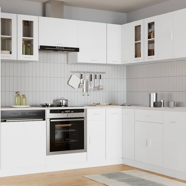 vidaXL H&auml;ngeglasschrank Lyon Wei&szlig; 60x31x60 cm Holzwerkstoff