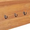 vidaXL Wandgarderobe 80x25x45 cm Massivholz Teak