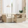 vidaXL Garten-Sofa-Set mit Kissen 7 pcs Beige und Creme