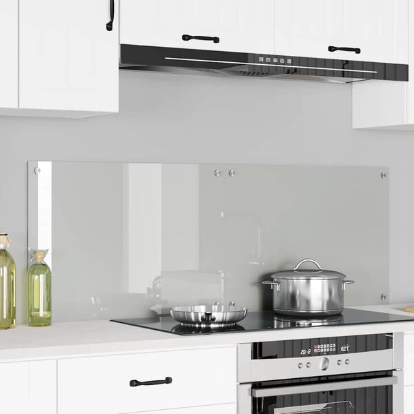 vidaXL K&uuml;chenr&uuml;ckwand 2 pcs Transparent 70 x 50 cm Geh&auml;rtetes Glas